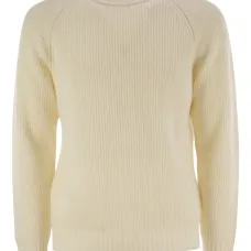 Свитер в рубчик с круглым вырезом