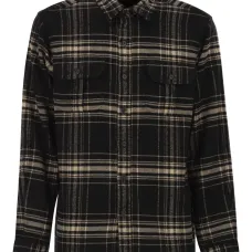 Рубашка в клетку тартан с карманами карго