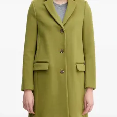 Пальто с карманами на пуговицах
