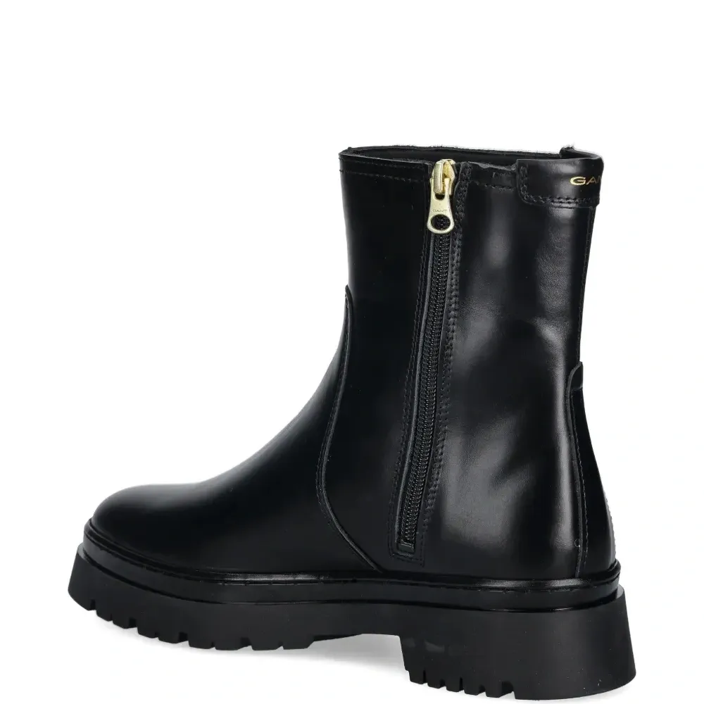 Ботинки на тракторной подошве с молнией