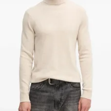 Кашемировый пуловер с высоким воротником