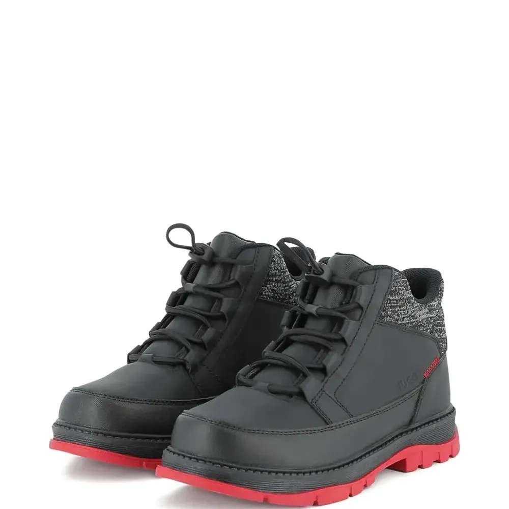 Ботинки со шнуровкой и вязаной вставкой