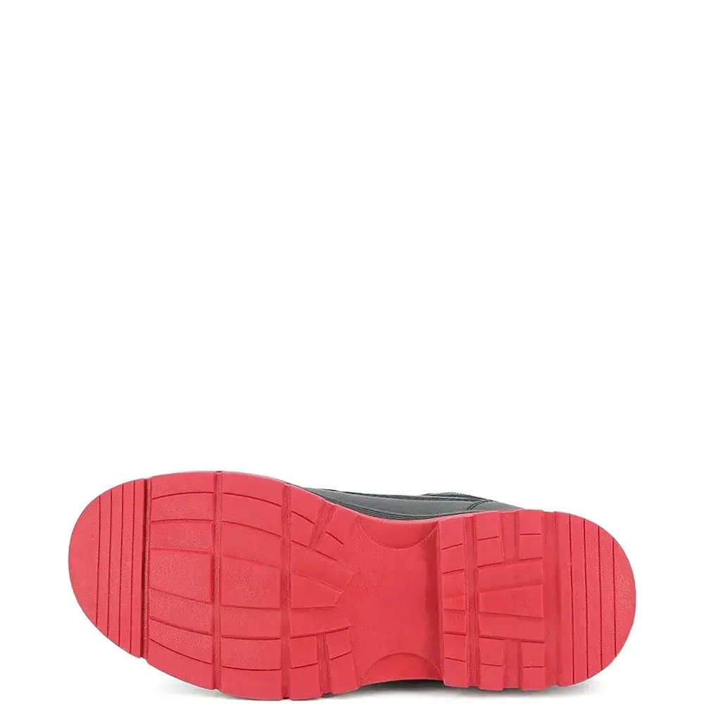 Ботинки со шнуровкой и вязаной вставкой