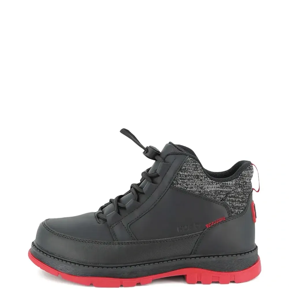 Ботинки со шнуровкой и вязаной вставкой