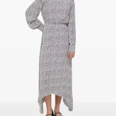 Платье миди в горох с открытой спиной Платье миди в горох с открытой спиной