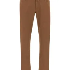 Брюки с пятью карманами и нашивкой-логотипом