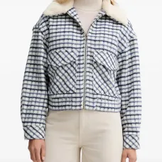 Клетчатая шуба '90s из искусственного меха Клетчатая шуба '90s из искусственного меха