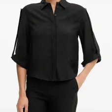 Блузка на пуговицах с цветочным принтом