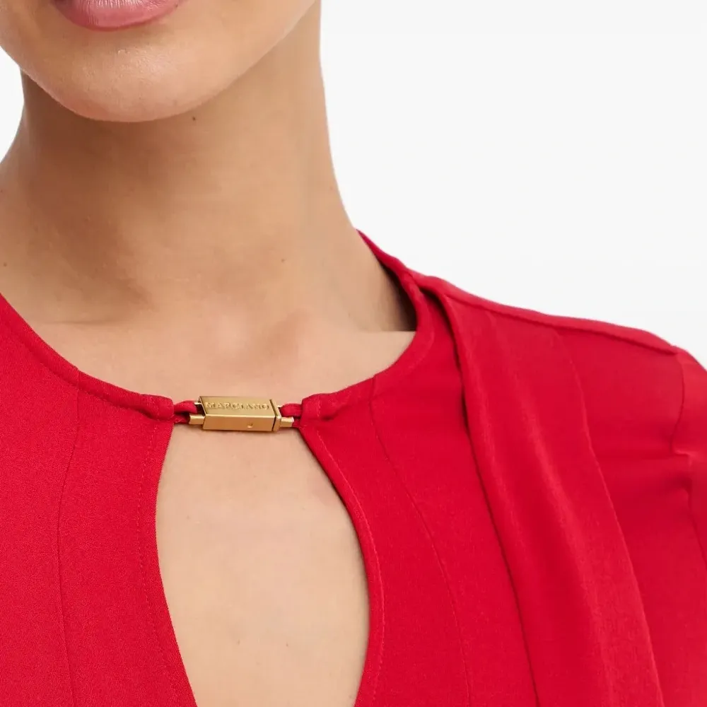 Блузка Pleated Keyhole с вырезами