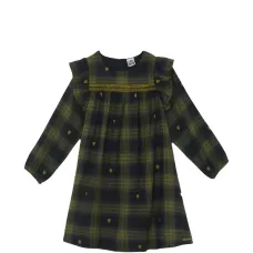 Платье в клетку с оборками