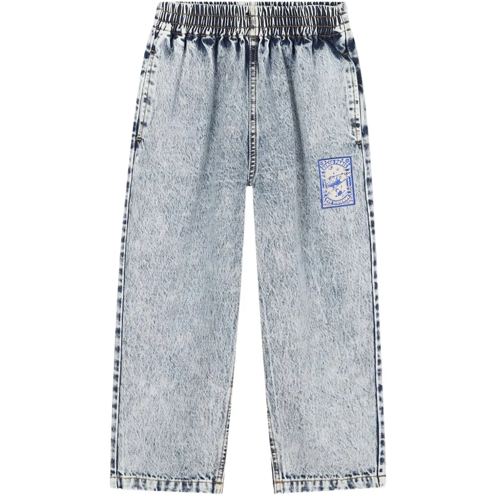 Джинсы из денима с нашивкой-логотипом