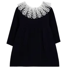 Платье с кружевным воротником