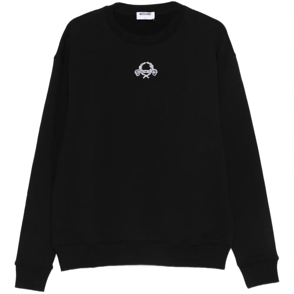 Толстовка с круглым вырезом и вышивкой