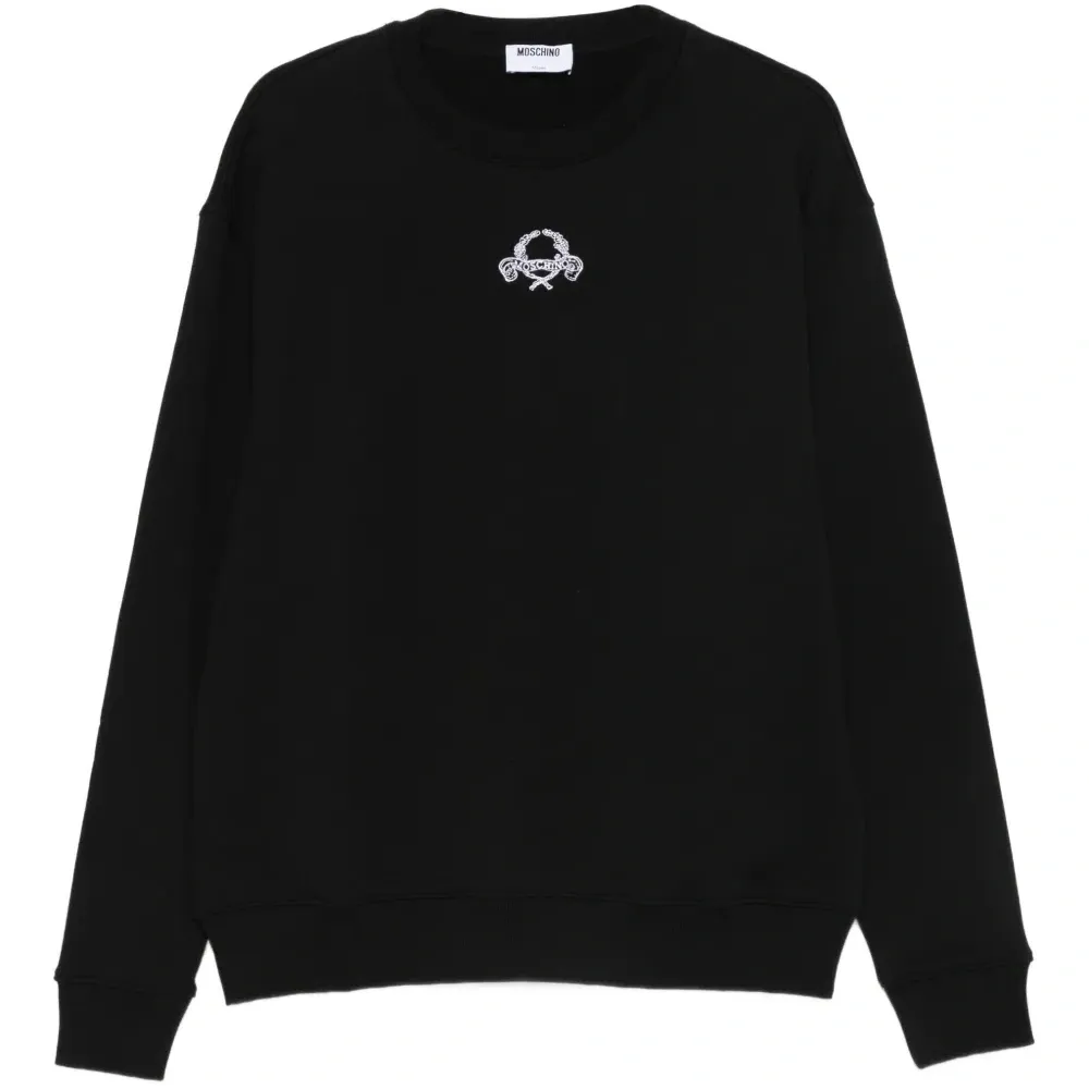 Толстовка с круглым вырезом и вышивкой