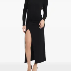 Макси-платье с драпировкой