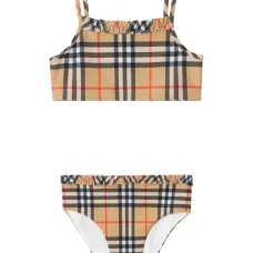 Бикини в клетку с оборками
