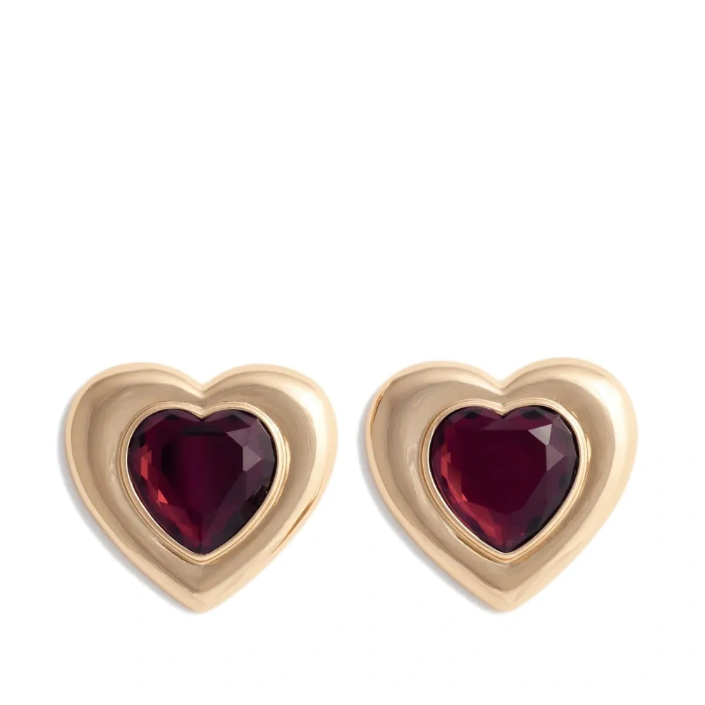 Серьги в форме сердец
