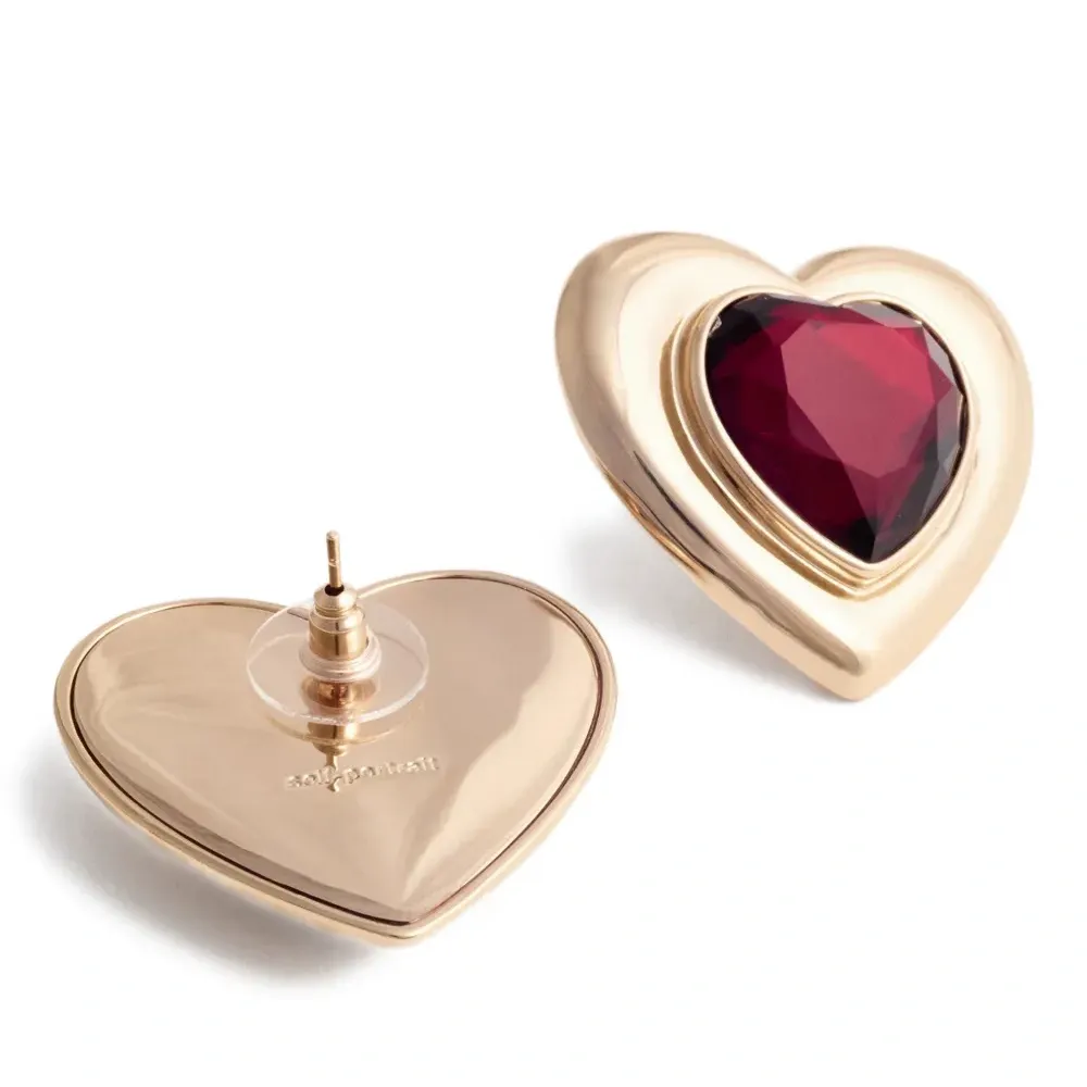 Серьги в форме сердец