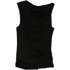 Драпированная топ без рукавов Драпированная топ без рукавов