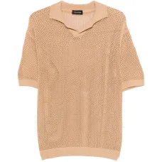 Вязаная футболка с воротником