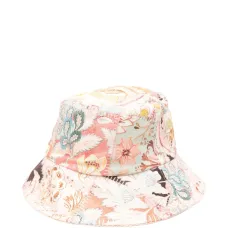 Шляпа в технике пэчворк с цветочным принтом