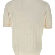 Футболка с отделкой в рубчик