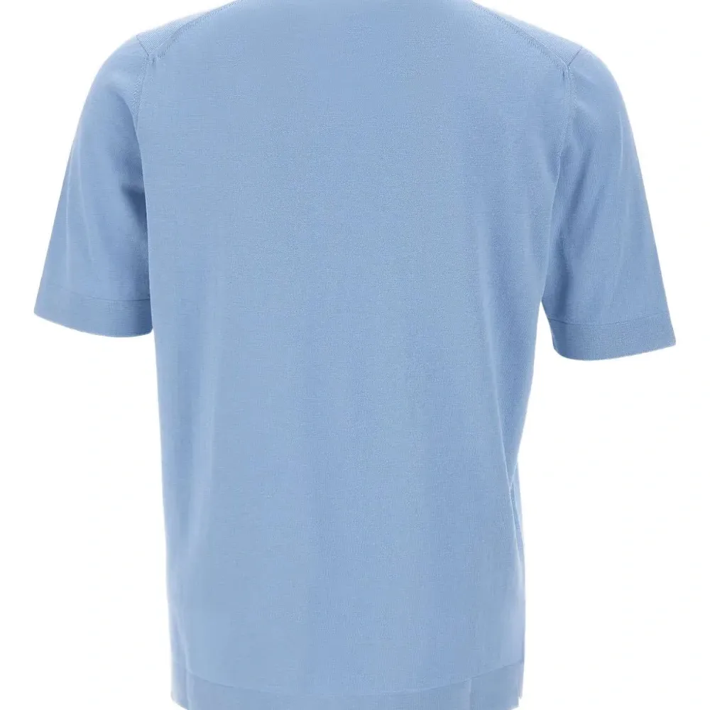 Футболка с отделкой в рубчик