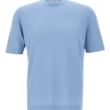 Футболка с отделкой в рубчик