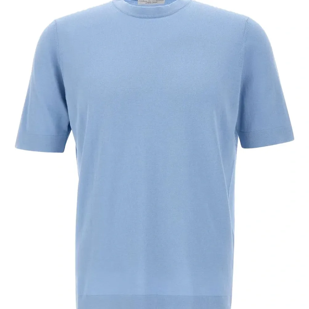 Футболка с отделкой в рубчик