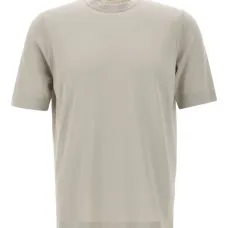 Футболка с отделкой в рубчик