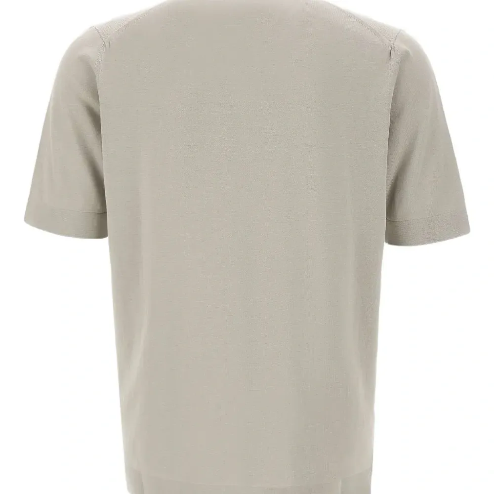 Футболка с отделкой в рубчик