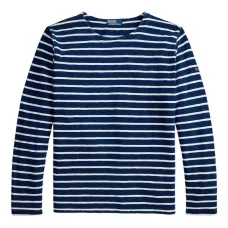 Полосатый топ с вырезом-лодочкой