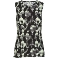 Плиссированный топ с принтом