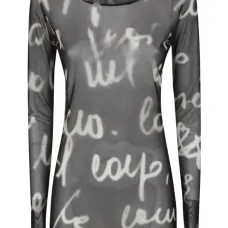 Топ с текстовым принтом