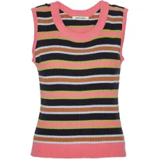 Полосатый вязаный жилет