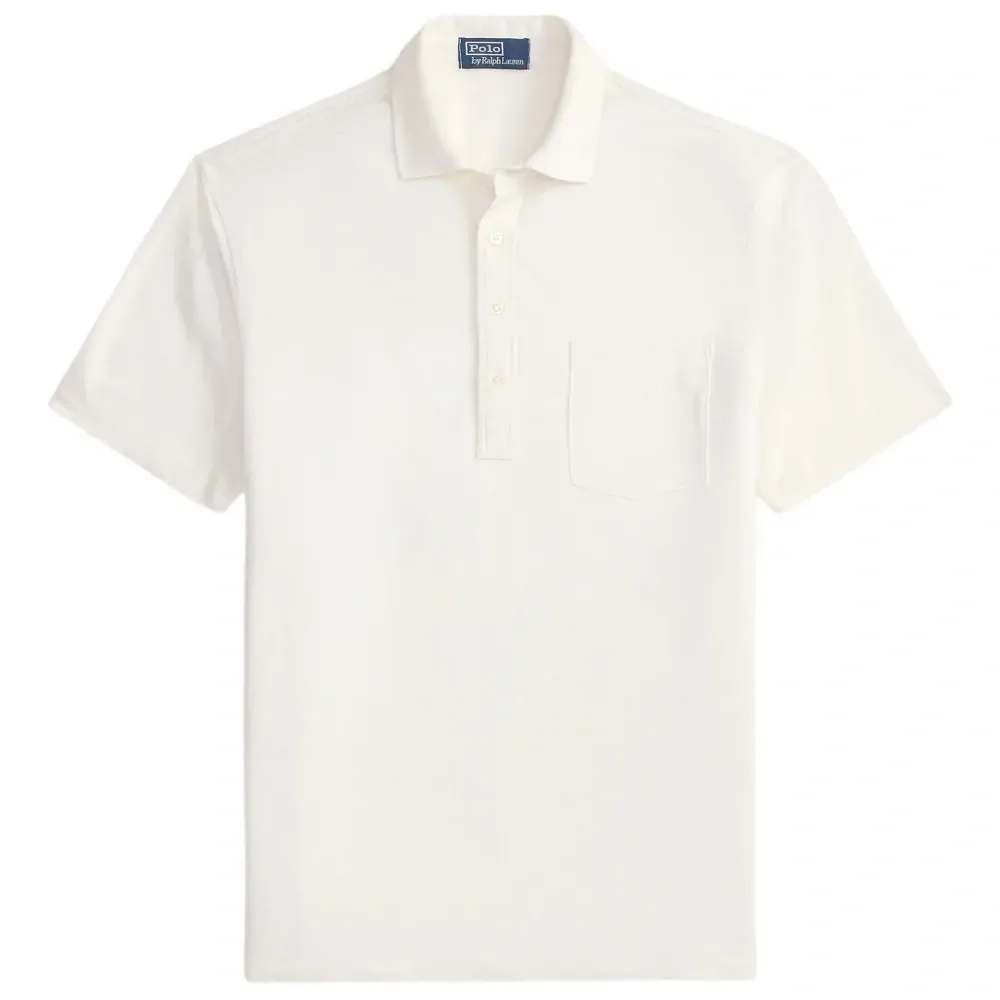 Льняная рубашка поло из ткани пике