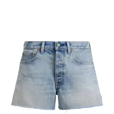 Шорты с пятью карманами и необработанным краем