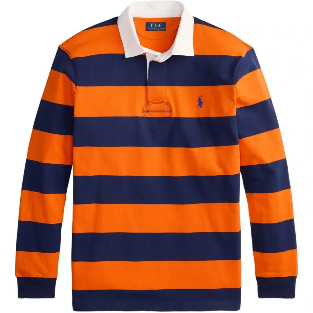 Полосатая рубашка поло с заостренным воротником