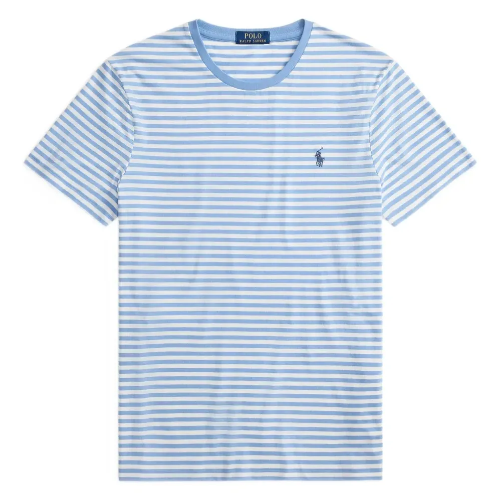 Полосатая футболка с вышитым логотипом