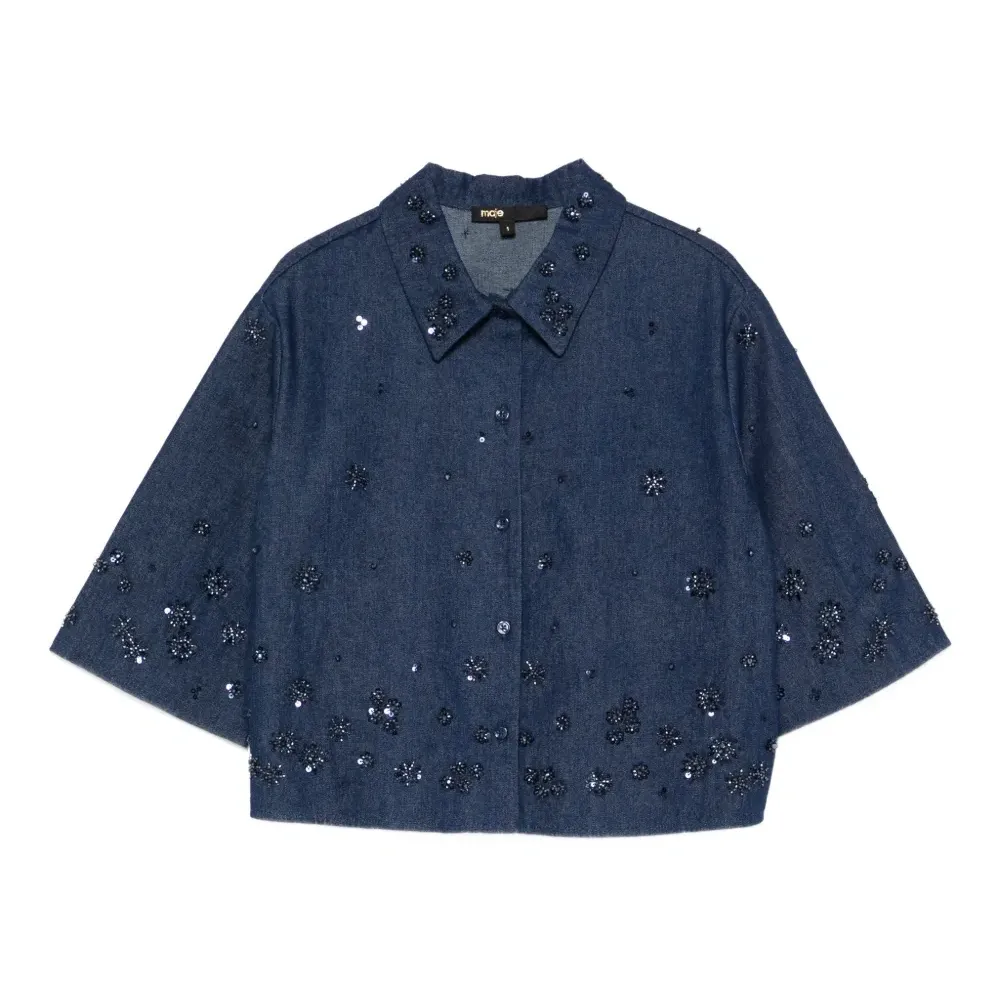 Рубашка с декоративными пуговицами