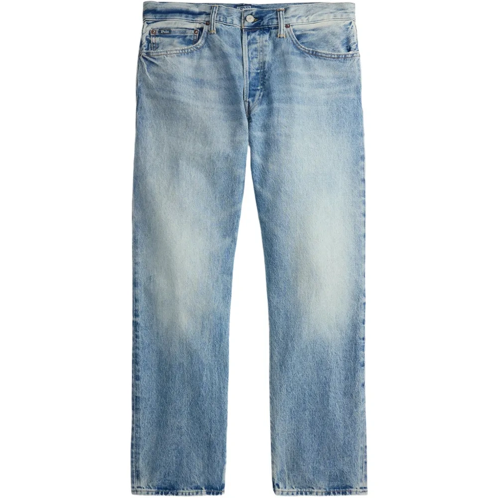 Джинсы прямого кроя с пятью карманами