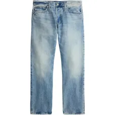 Джинсы прямого кроя с пятью карманами