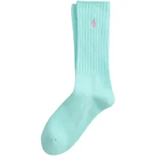 Носки в рубчик с вышивкой