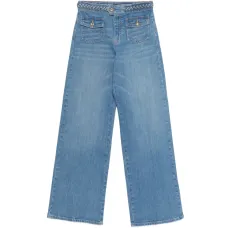 Джинсы с плетеной отделкой