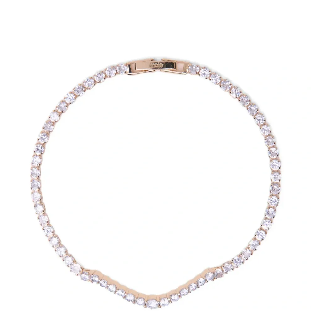 Теннисный браслет, украшенный кристаллами