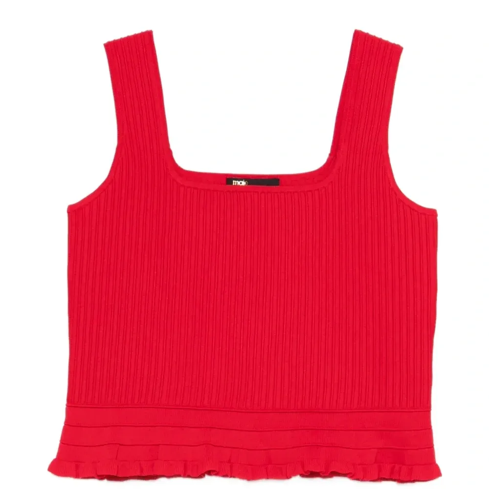 Топ в рубчик с оборками