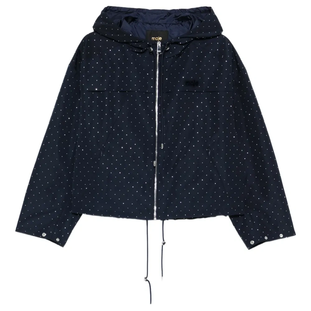 Куртка с капюшоном и стразами