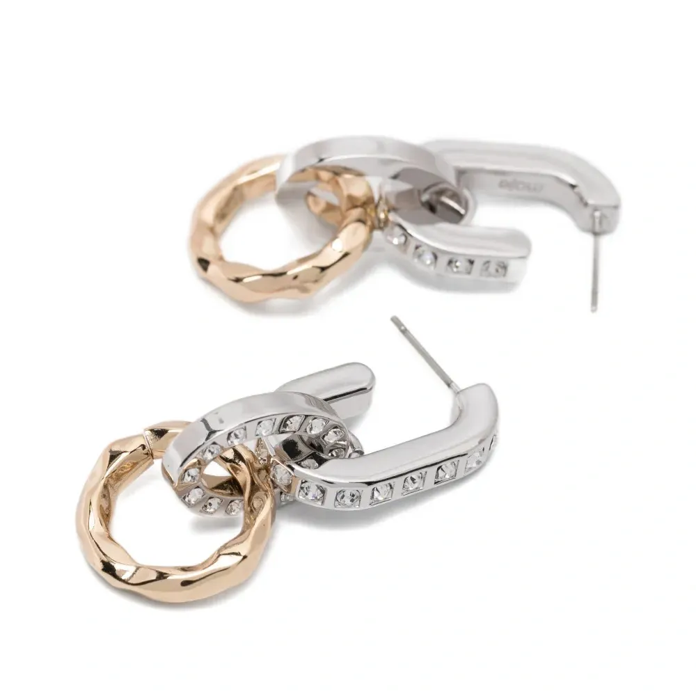 Серьги из стекла в виде звеньев