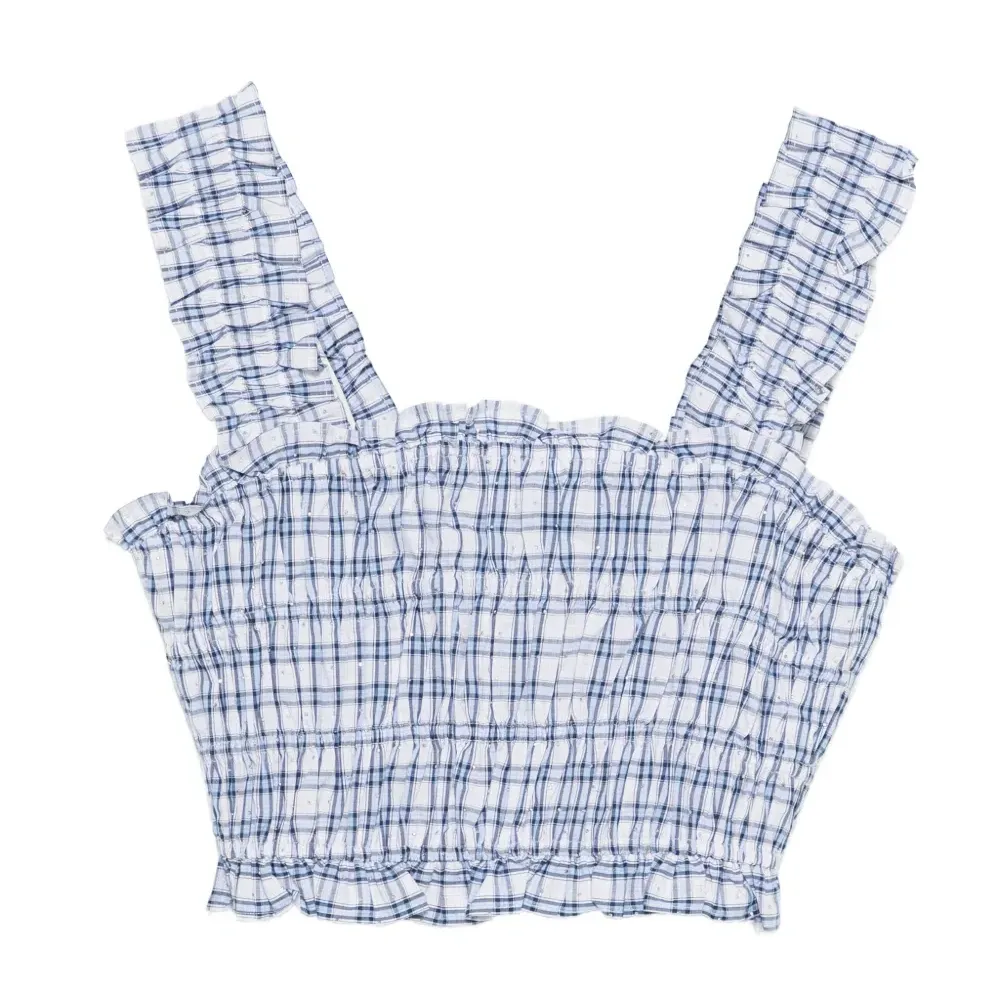 Клетчатый топ с оборками