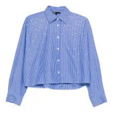 Полосатая рубашка с бисером